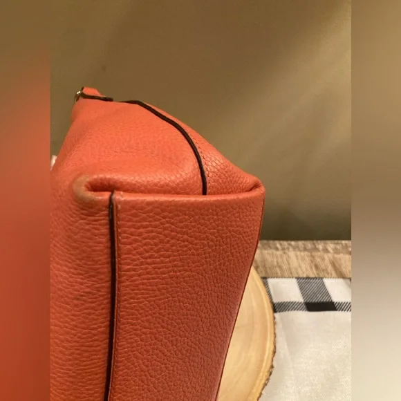 COACH Mini Emma Crossbody Satchel Pebble Leather F31466 Coral & Matching Wallet - Picture 14 of 14